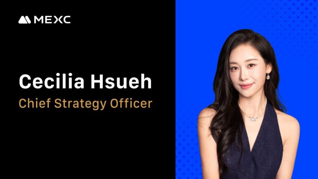 MEXC Chief Strategy Officer Cecilia Hsueh. Credits to MEXC Blog